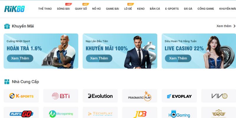 RIK88 - Điểm Đến Giải Trí Trực Tuyến Đáng Tin Cậy Nhất 2025 1 Khám phá thông tin tổng quan về nhà cái RIK88